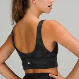 Lululemon Align Reversible Bra Camo Dark Gray Sports Bra Athletic Womens Size 4